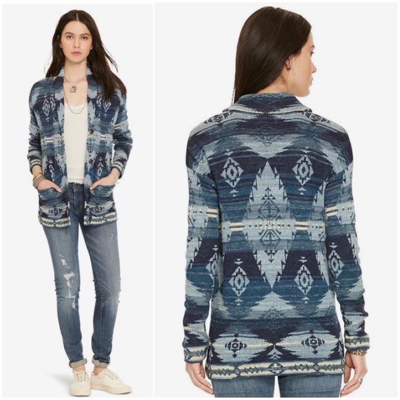 Ralph Lauren Sweaters - Ralph Lauren Aztec Boyfriend Shawl Collar Cardigan
